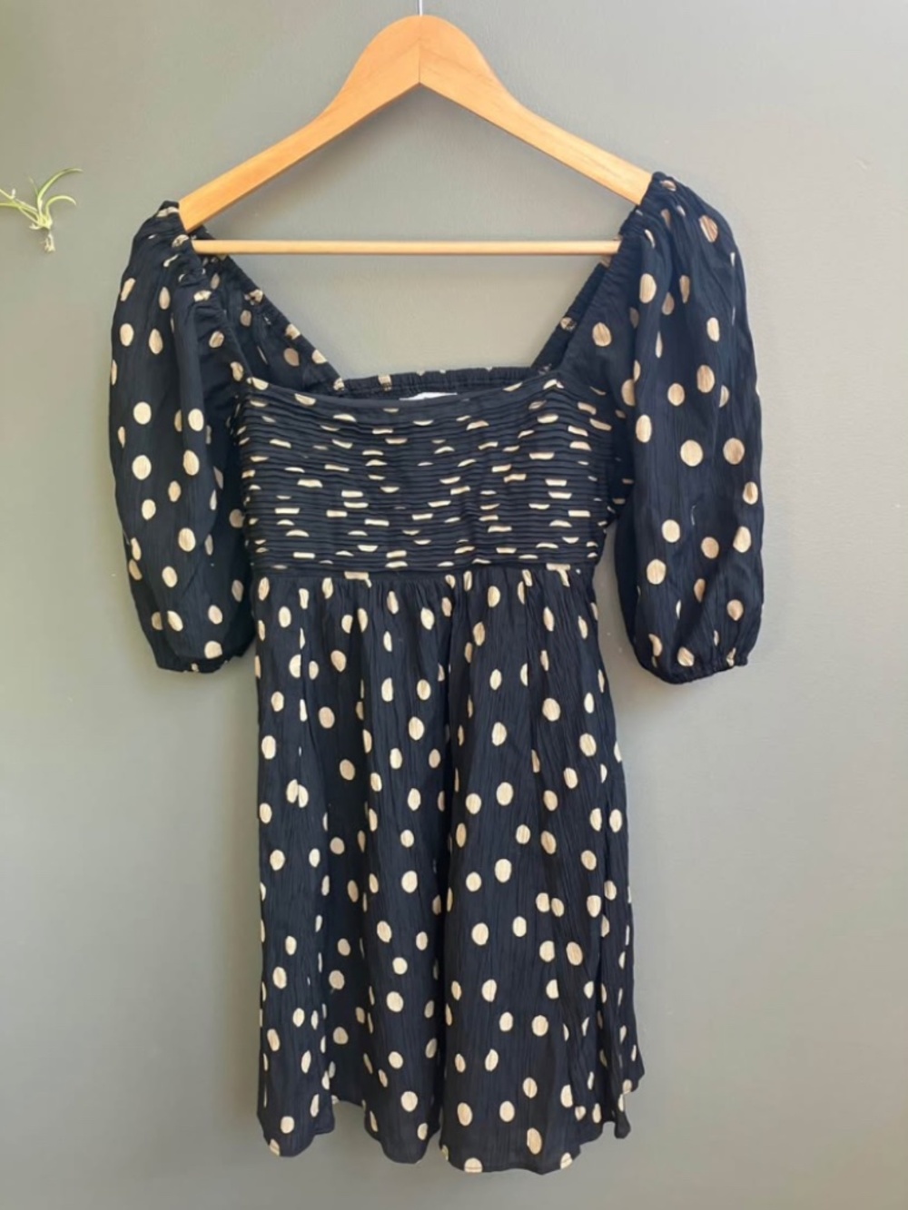 Abercrombie & Fitch Black Polka Dot Mini Dress – Size Small